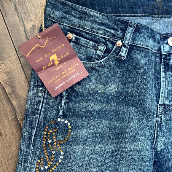 7 For All Mankind Denim - 7 for all mankind rhinestone Jeans